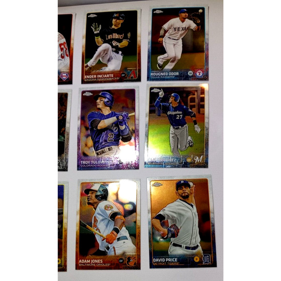 9 2015 Topps Chrome Baseball Cards - Picture 15 of 16